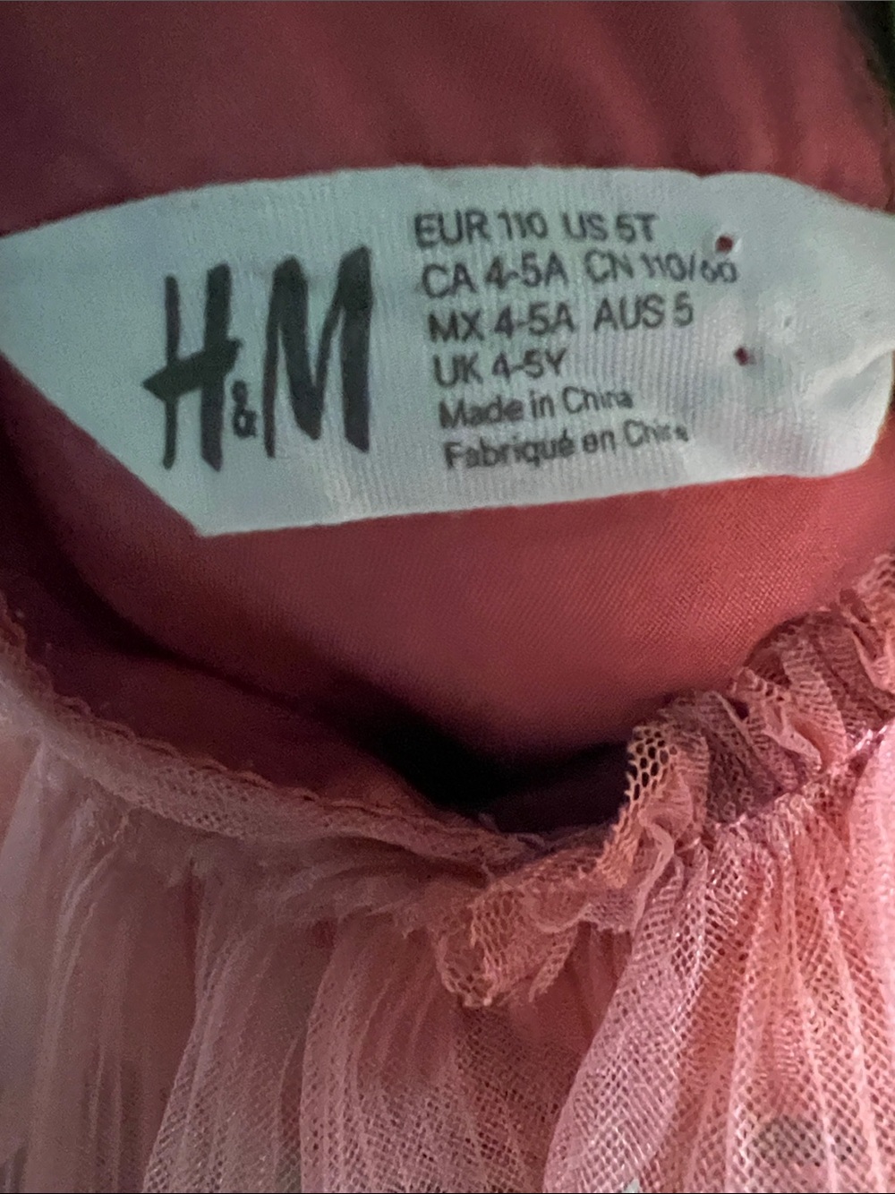H&M Pink Ruffled Tulle Formal Dress for Girls - Picture 7 of 7